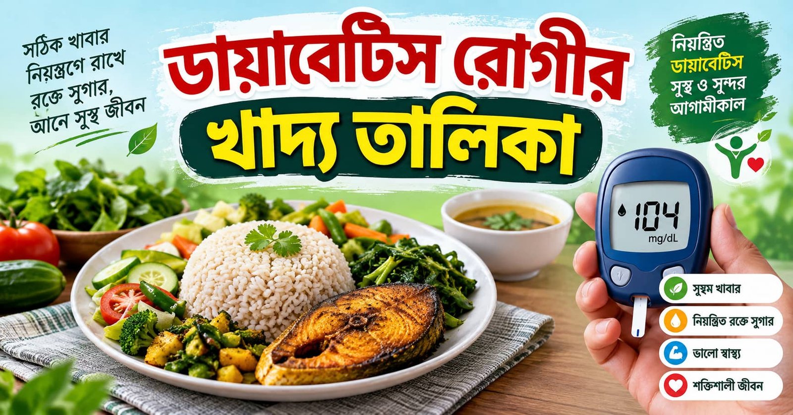 ডায়াবেটিস রোগীর খাদ্য তালিকা: কী খাবেন আর কী বর্জন করবেন