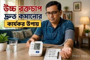 বসেই রক্তচাপ মাপা ও বাড়তি পদক্ষেপ গ্রহণ করলে উচ্চ রক্তচাপ দ্রুত কমানো যেতে পারে।