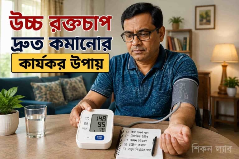 বসেই রক্তচাপ মাপা ও বাড়তি পদক্ষেপ গ্রহণ করলে উচ্চ রক্তচাপ দ্রুত কমানো যেতে পারে।